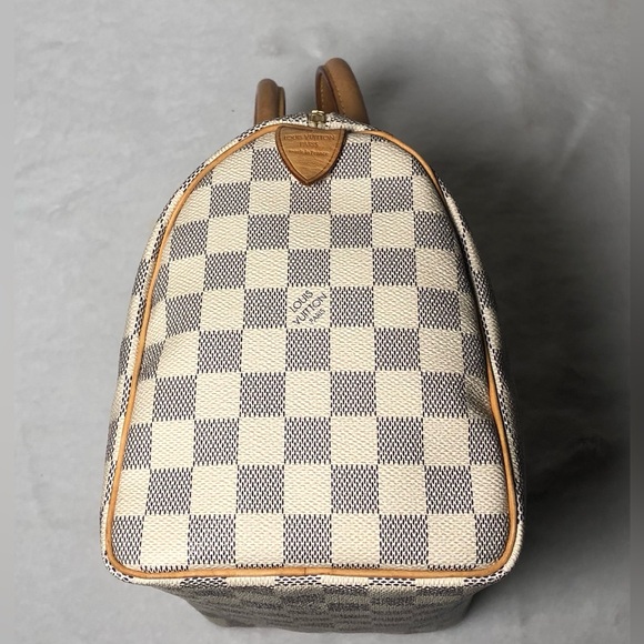 Louis Vuitton Damier Azur Speedy 25,Dust Bag,Lock/Key,COA;Date Code(SP1017) - Picture 6 of 17